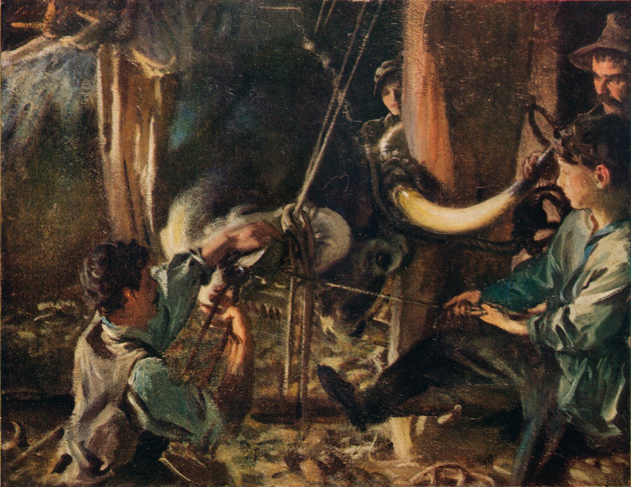 Das Beschlagen des Ochsen, um 1910 von John Singer Sargent