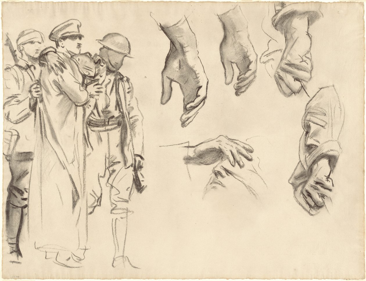 Studien für Gassed von John Singer Sargent