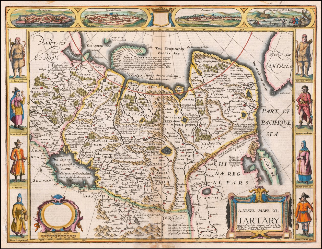 Karte von Tartary von John Speed (1626) von John Speed