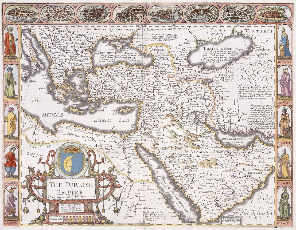 Das Osmanische Reich, 1626 von John Speed