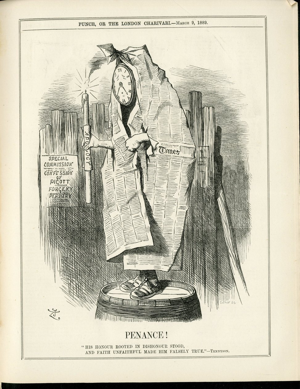 Illustration von John Tenniel (1820-1914) in Punch von John Tenniel