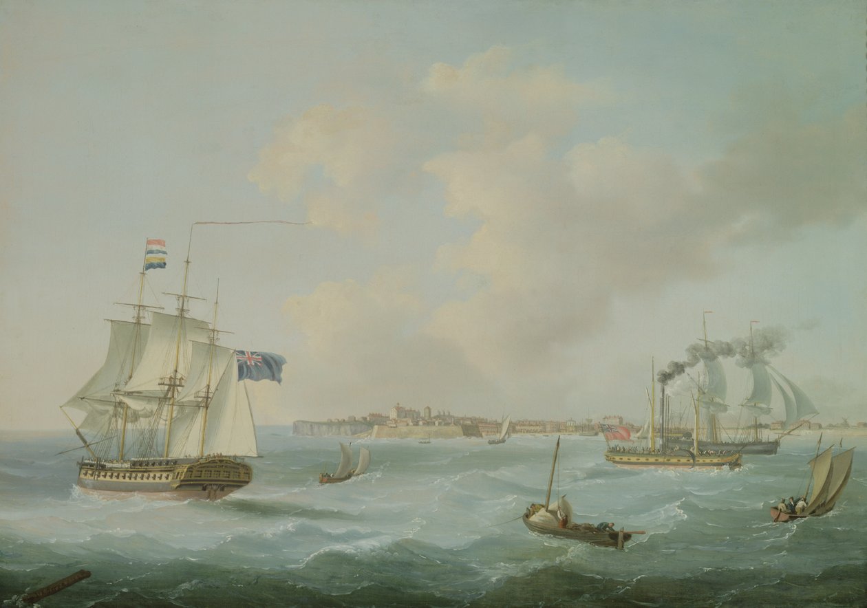 Schiffe vor Margate, 1825 von John Thomas Serres