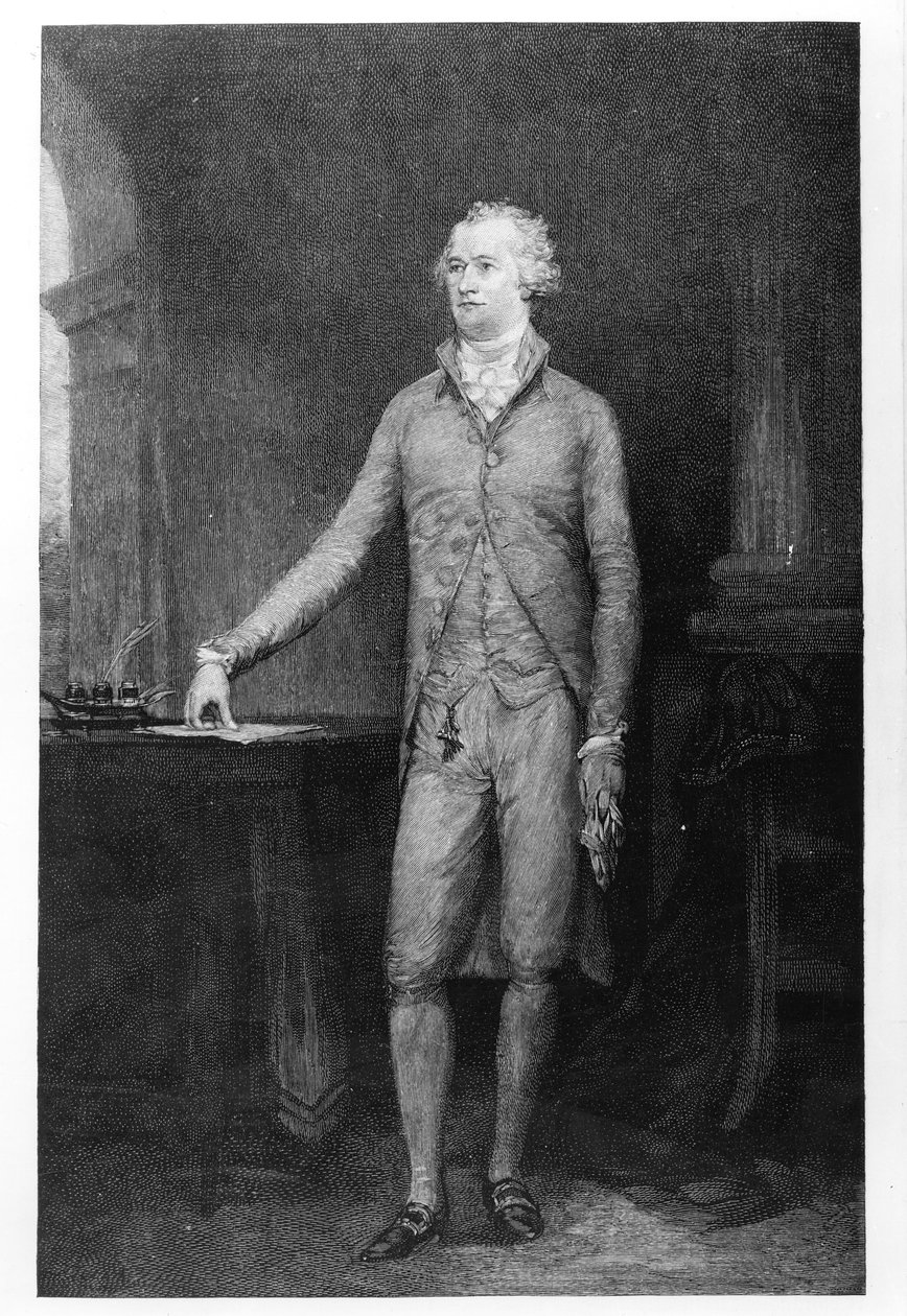 Alexander Hamilton, nach dem Gemälde von 1792 von John Trumbull