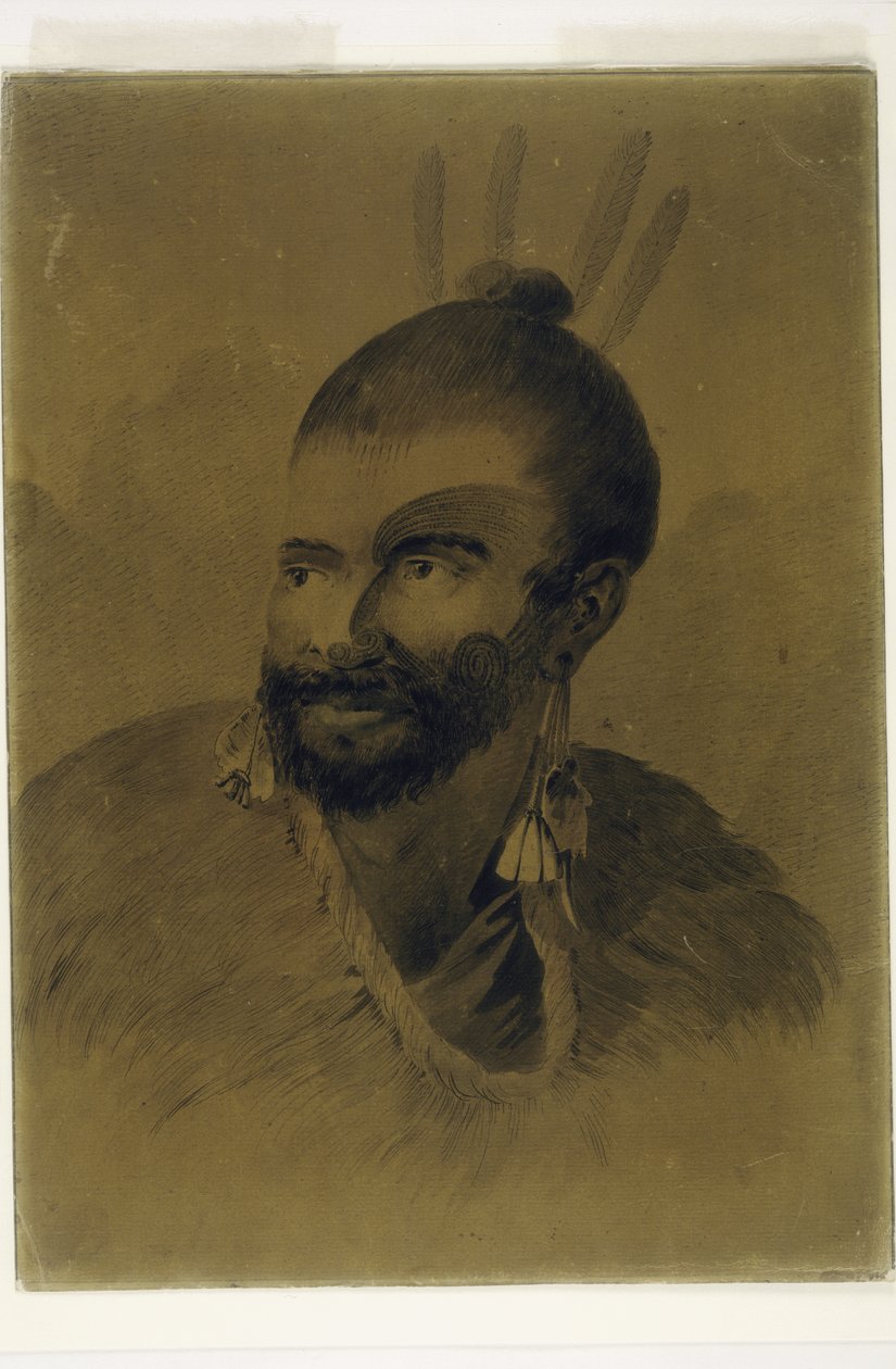 Porträt eines Neuseeländers, ca. 1777 von John Webber