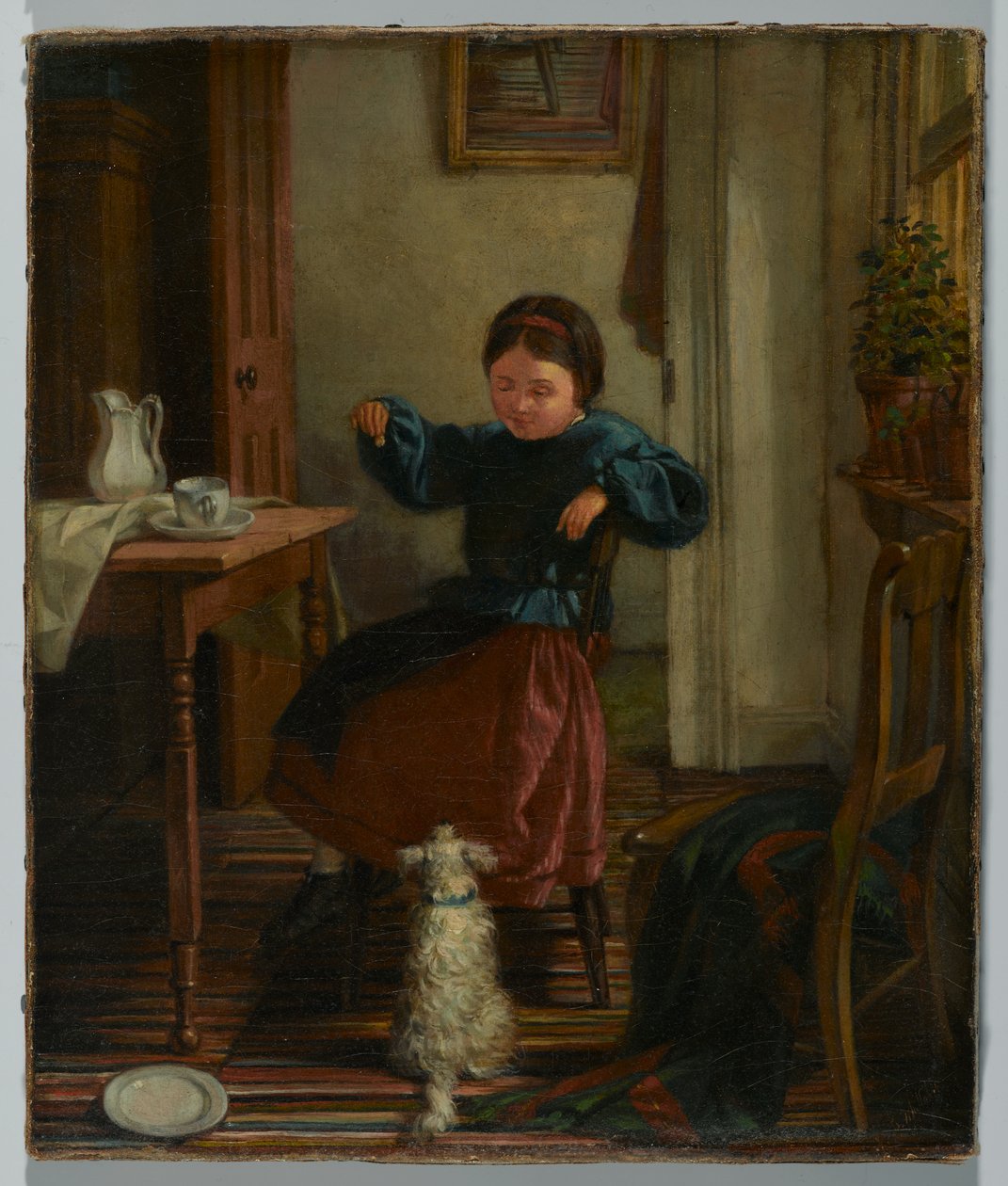 Mädchen und Hund von John Whittaker