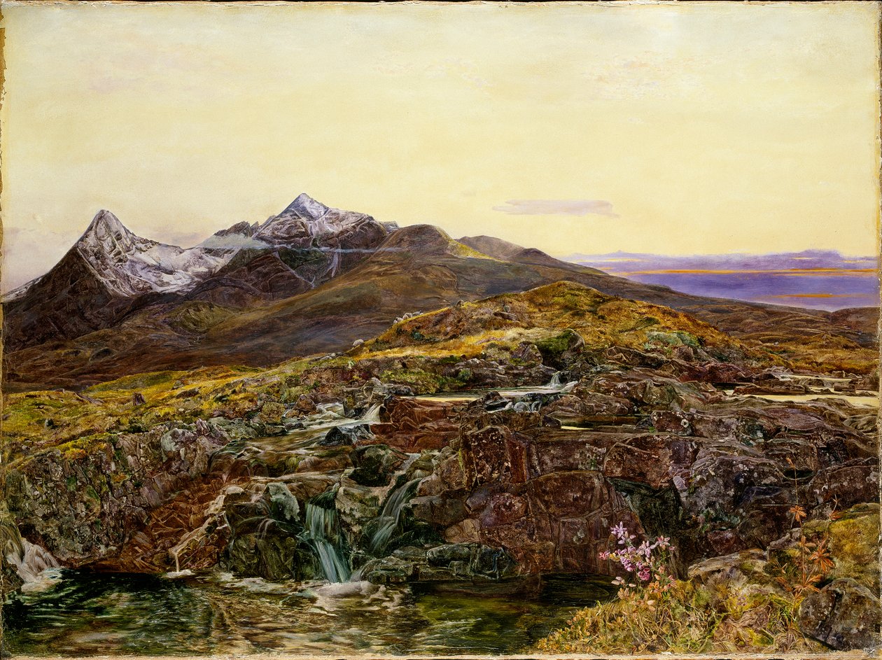 Cuillin Ridge, Skye, von Sligachan von John William Inchbold