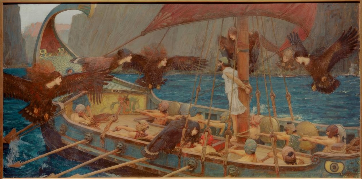 Odysseus und die Sirenen von John William Waterhouse