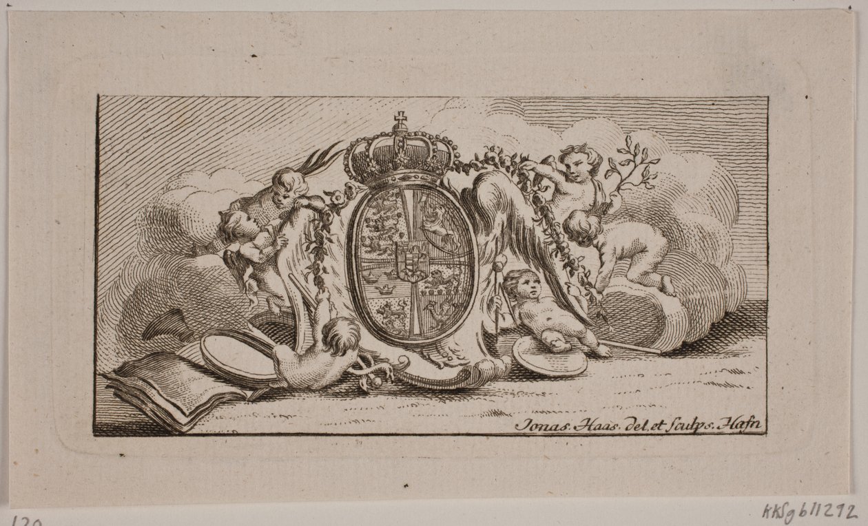 Vignette mit Reichswappen von Jonas Haas