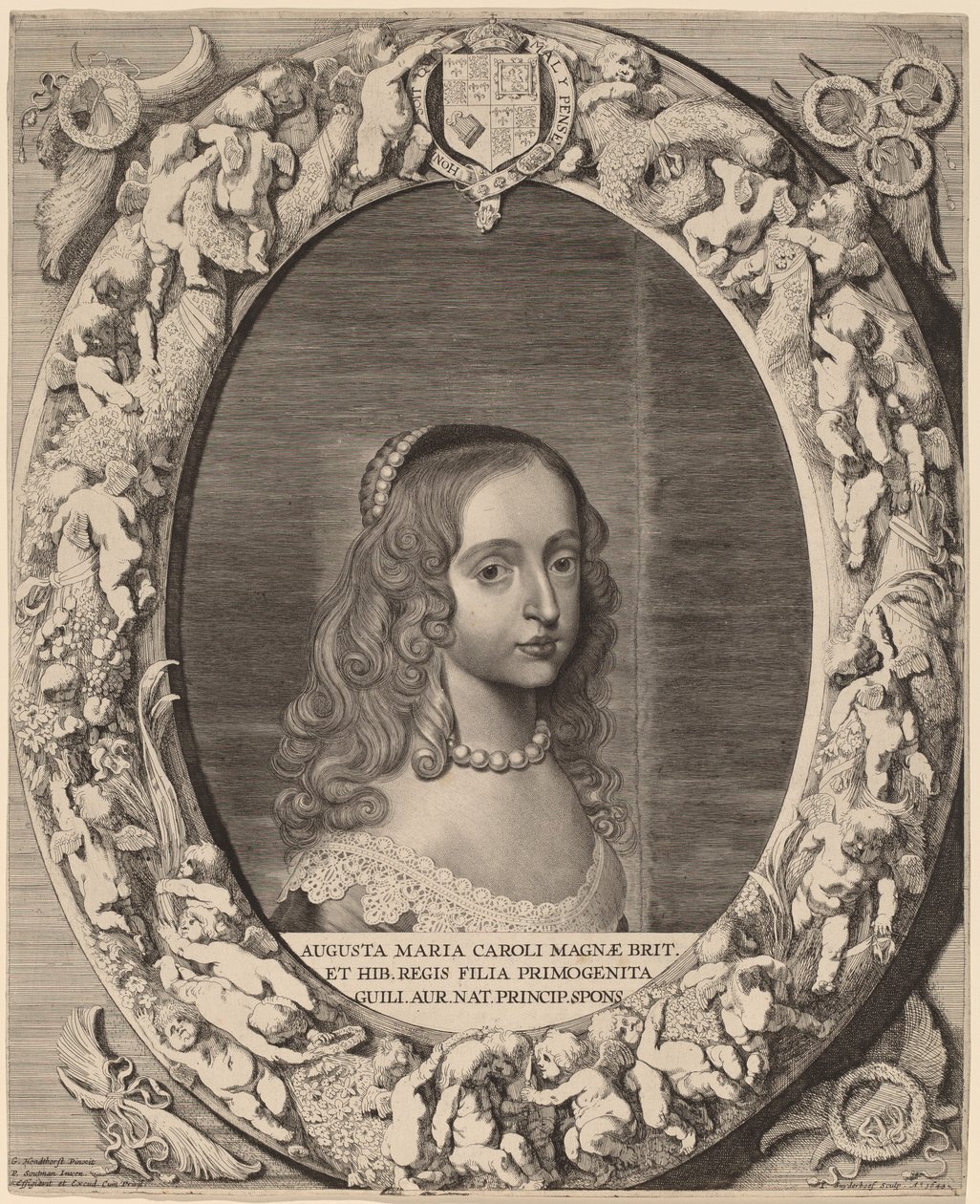 Maria I. Stuart von Jonas Suyderhoff after Gerrit van Honthorst