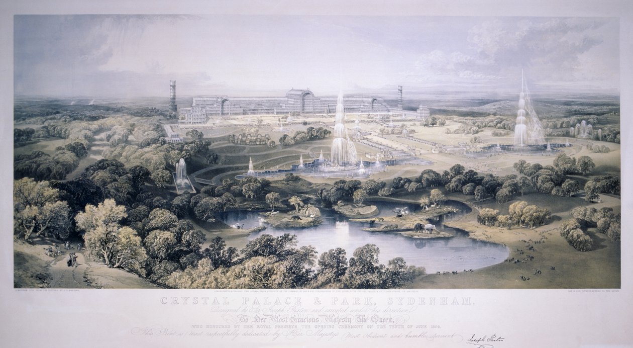 Crystal Palace, Sydenham, London, 1854 von Jonathan Needham