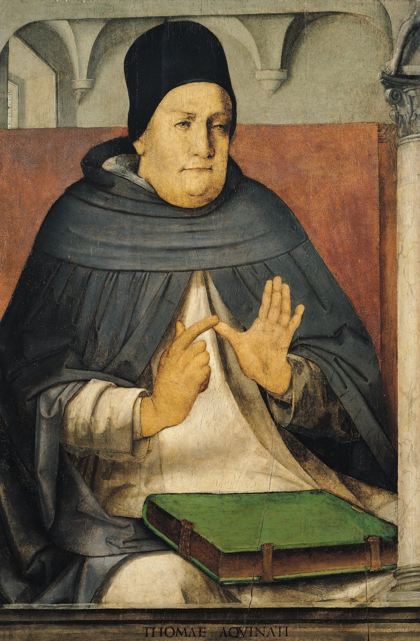 Porträt von St. Thomas von Aquin (1225-74) c.1475 von Joos van Gent