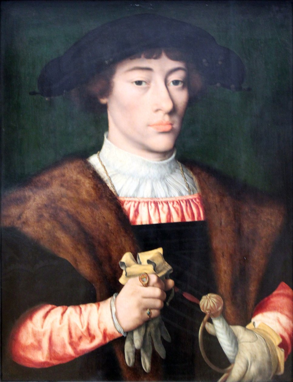 Porträt eines jungen Mannes von Joos van Cleve