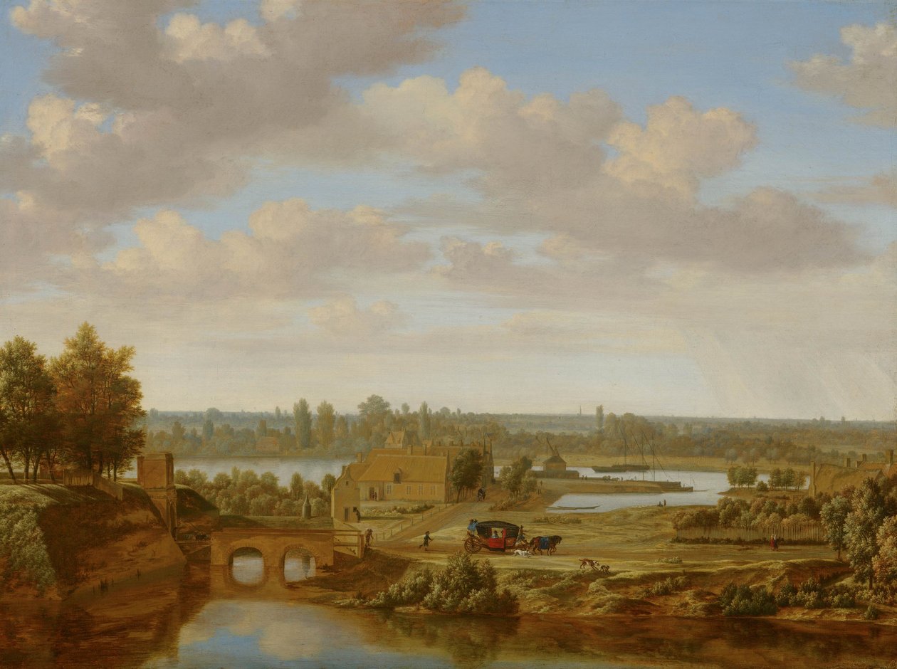 Panorama bei Arnheim mit dem Rijnpoort von Joris van der Haagen or Hagen