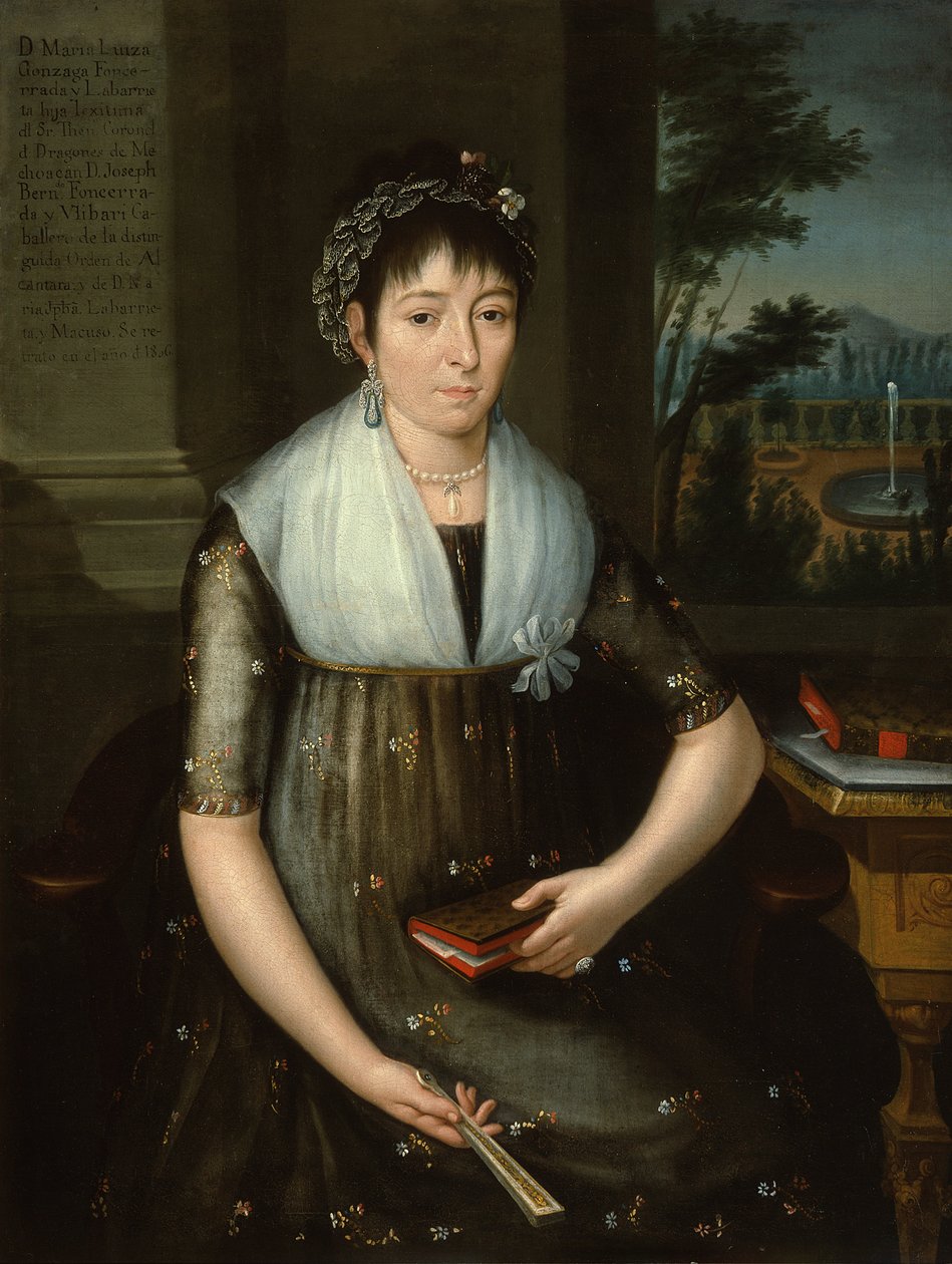 Porträt von Doña María Luisa Gonzaga Foncerrada y Labarrieta von José María Vázquez
