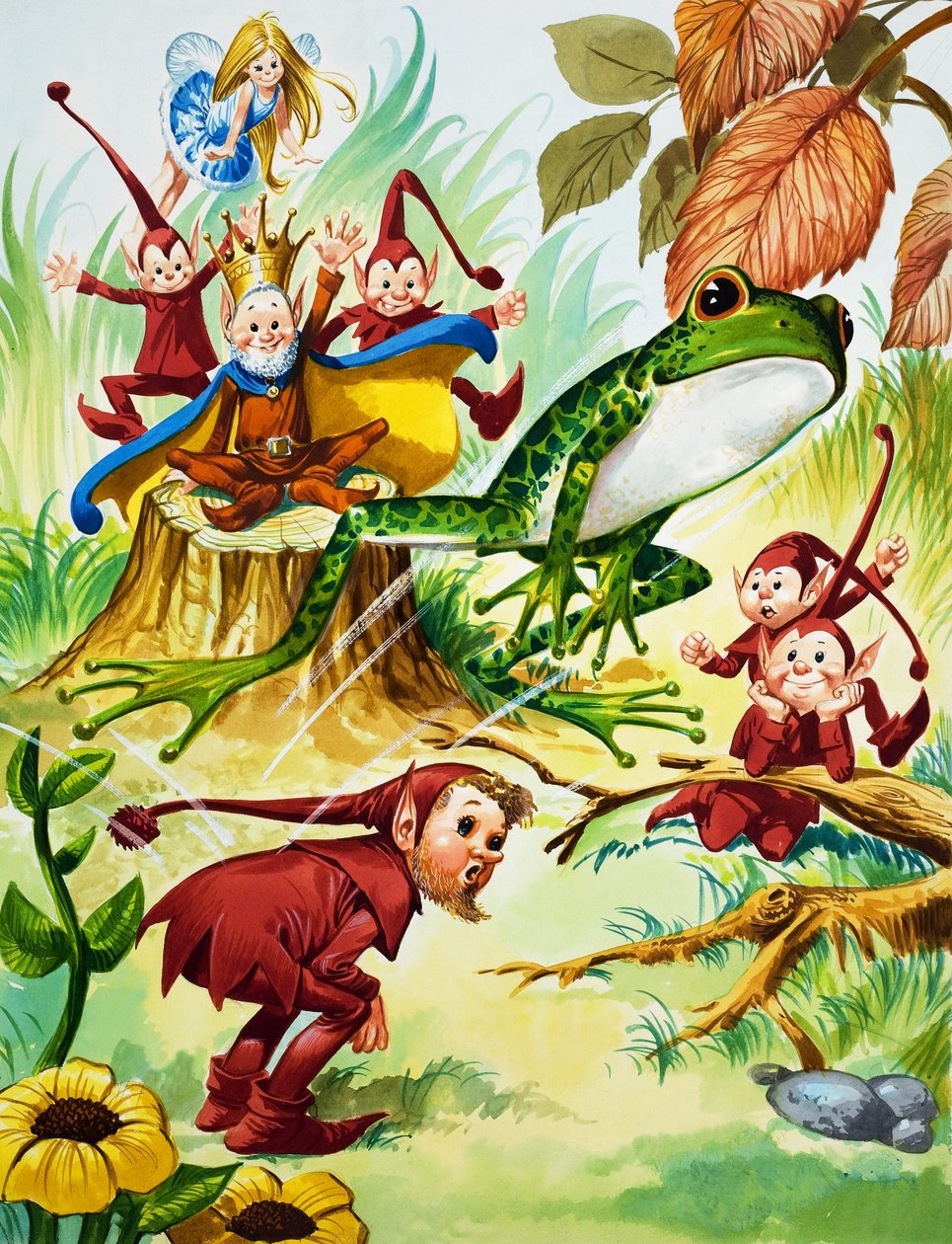 Frosch mit Elfen von Jose Ortiz