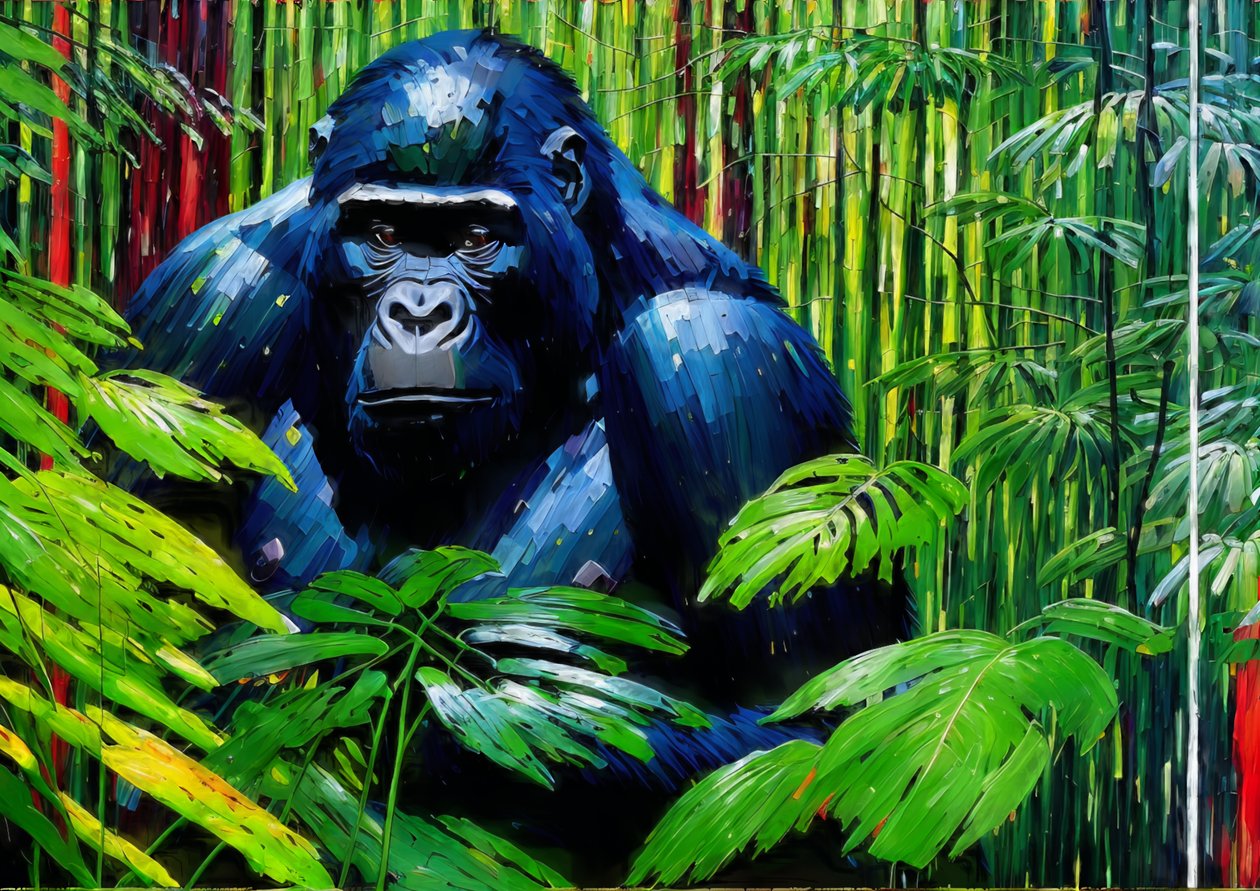 Tiere: Gorilla 2 von Josef Johann Michel