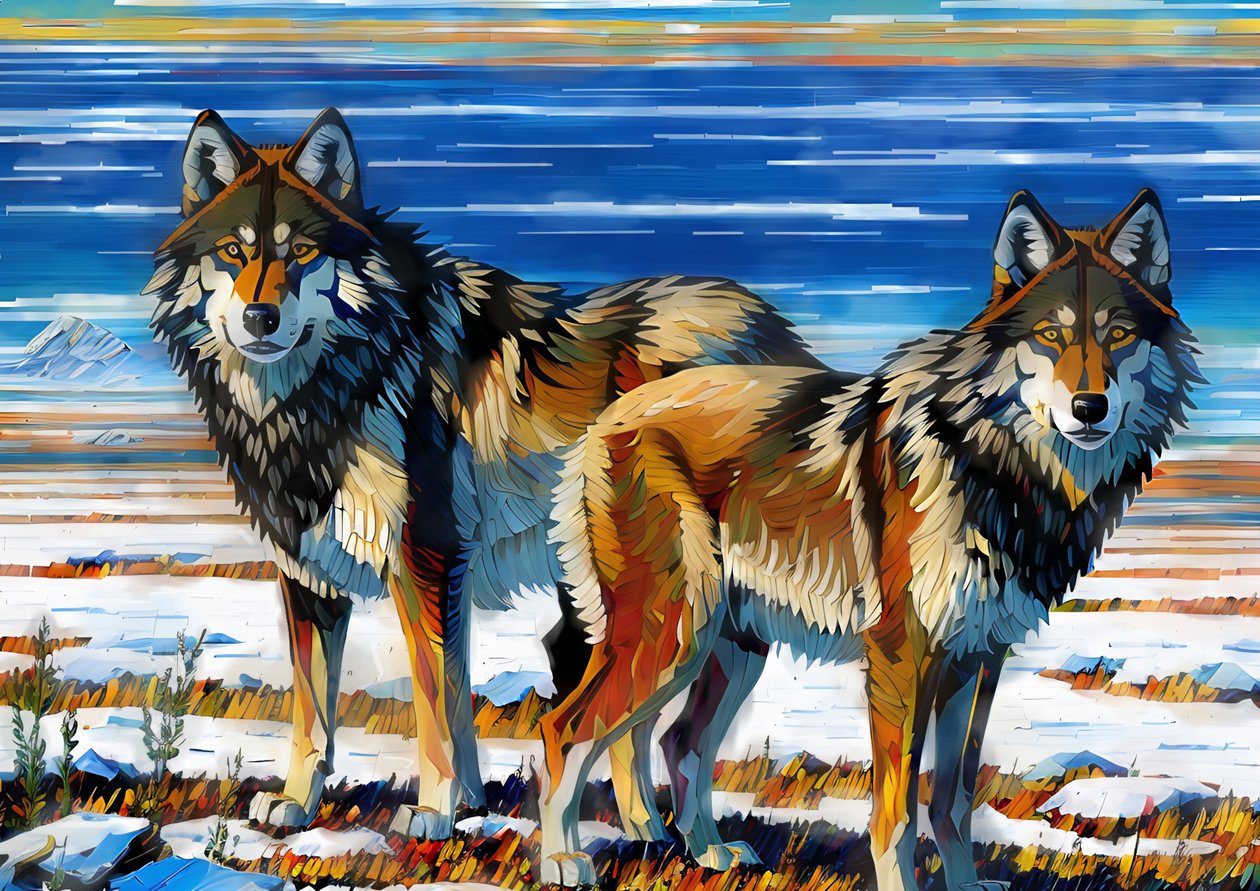 Tiere: Wölfe 1 von Josef Johann Michel