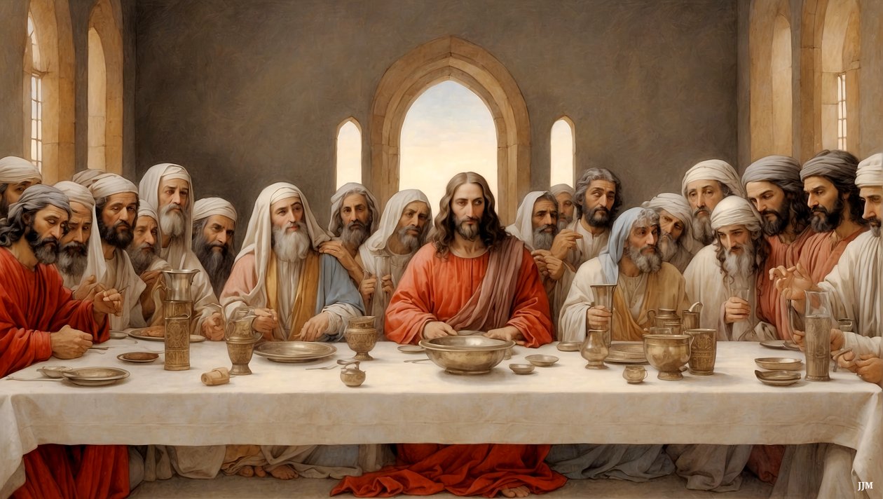 Jesus das letzte Abendmahl von Josef Johann Michel