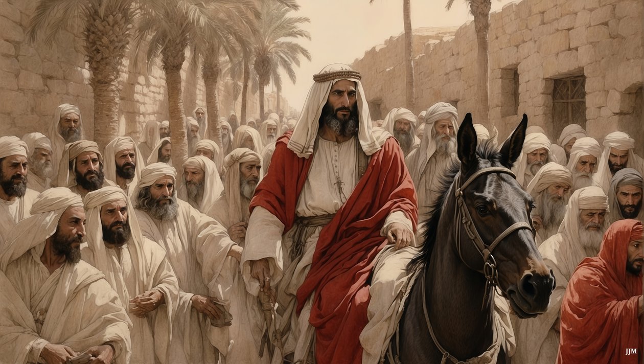 Jesus zieht in Jerusalem ein von Josef Johann Michel