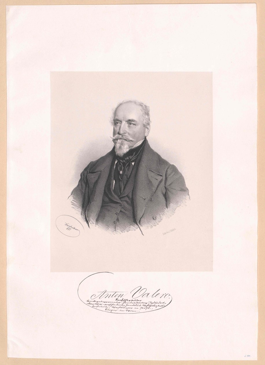 Anton Valero (Druck) von Josef Nikolaus Kriehuber