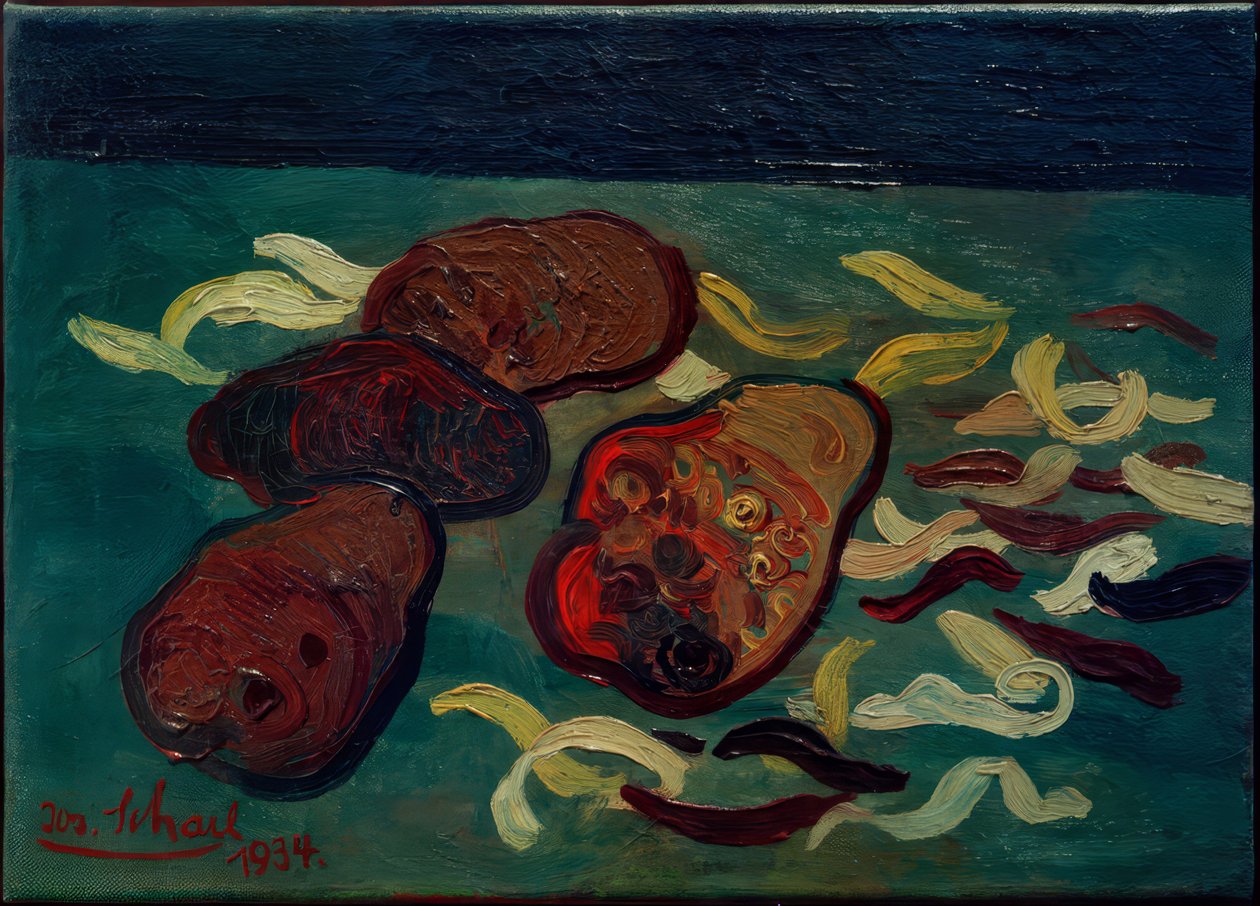 Stillleben mit Kartoffeln von Josef Scharl