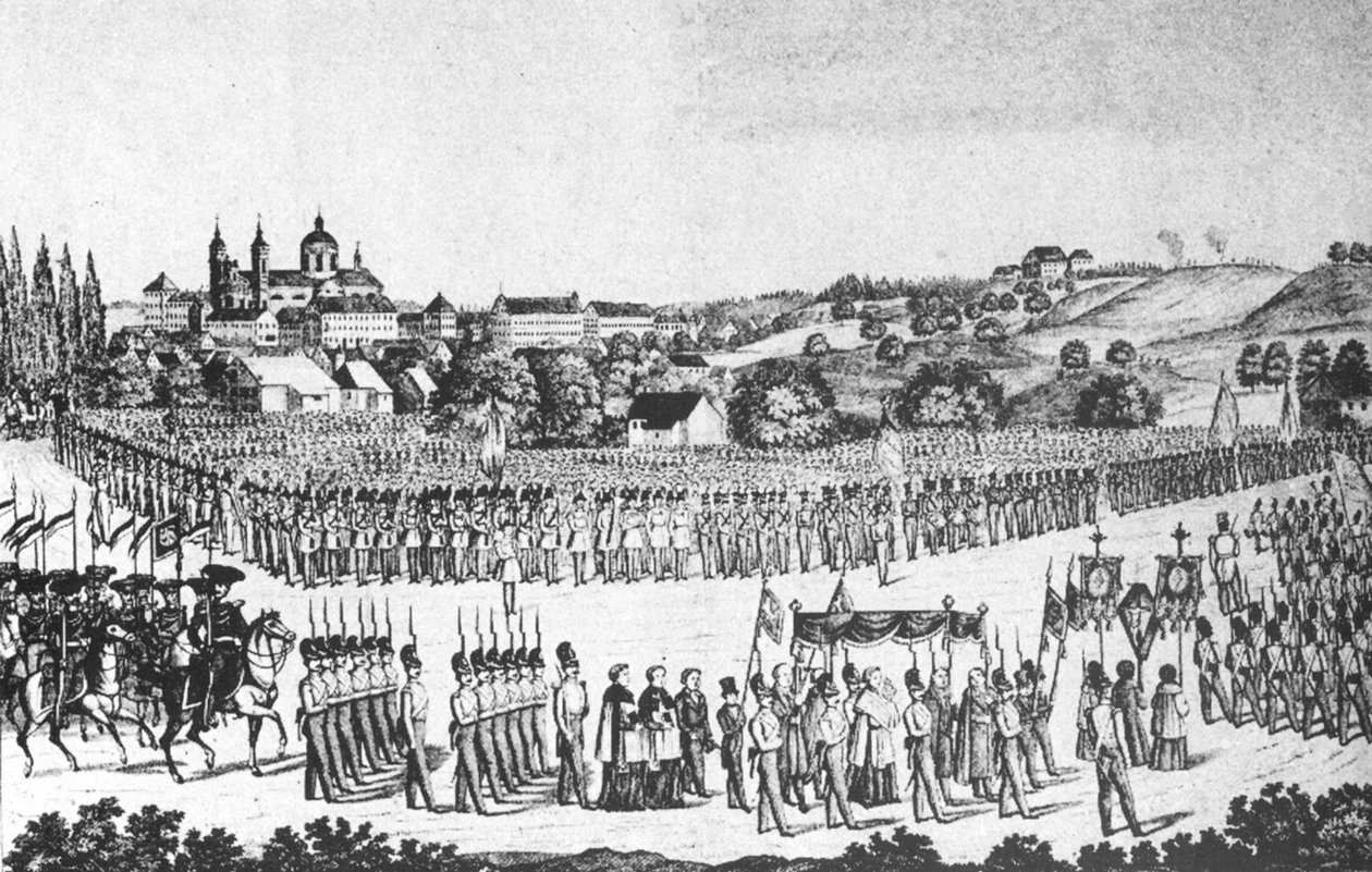 Heilig-Blut-Prozession in Altdorf-Weingarten, 22. Mai 1846 von Joseph Bayer