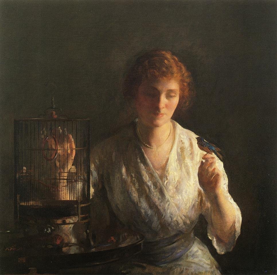 Blauer Vogel von Joseph DeCamp