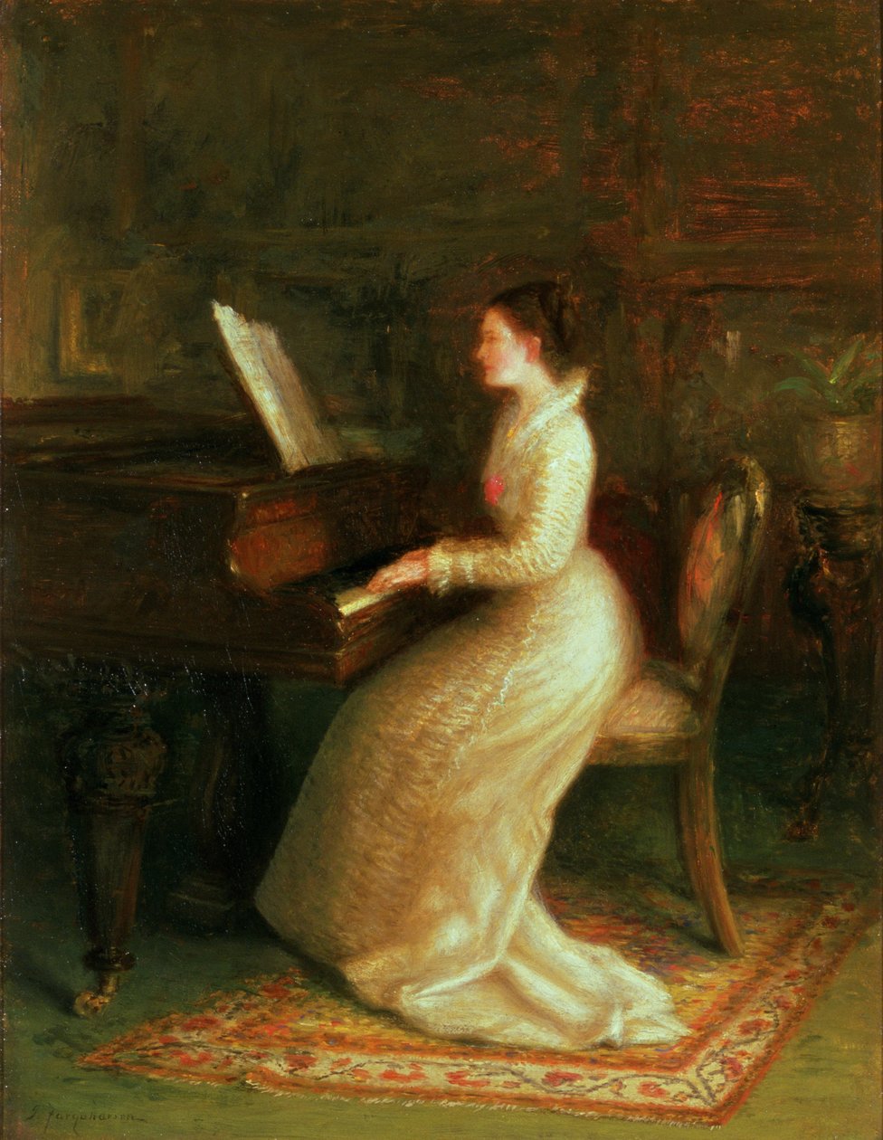 Dame am Klavier von Joseph Farquharson
