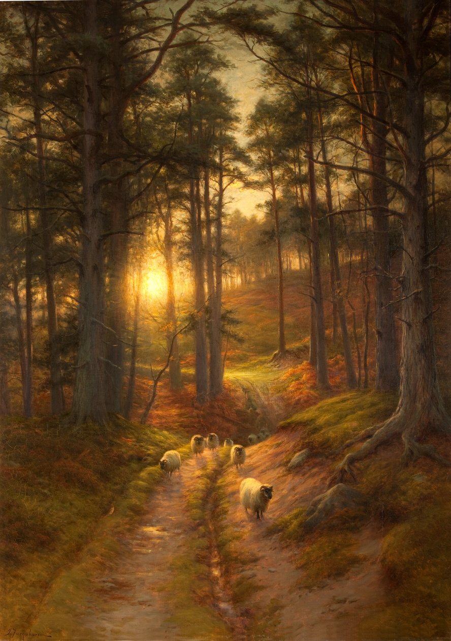 Die Sonne sinkt schnell im Westen von Joseph Farquharson