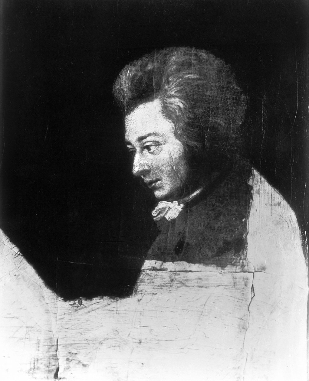 Unvollendetes Porträt von Wolfgang Amadeus Mozart (1756-91) von Joseph Lange