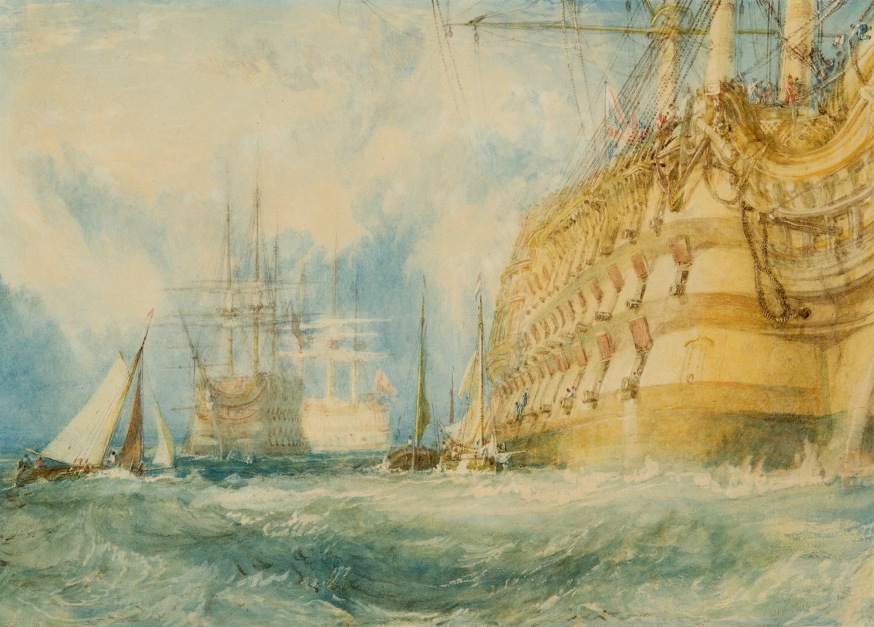 Ein erstklassiges Schiff nimmt Vorräte auf, 1818 von Joseph Mallord William Turner