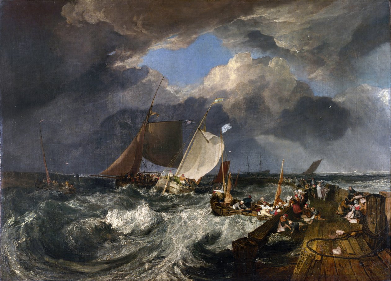 Calais Pier: Ein englisches Paketboot kommt an, 1803 von Joseph Mallord William Turner