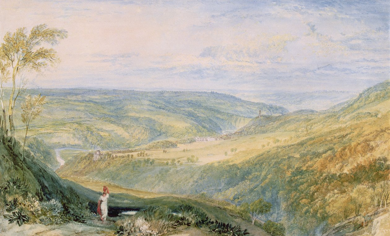 Gibside, County Durham von Süden von Joseph Mallord William Turner