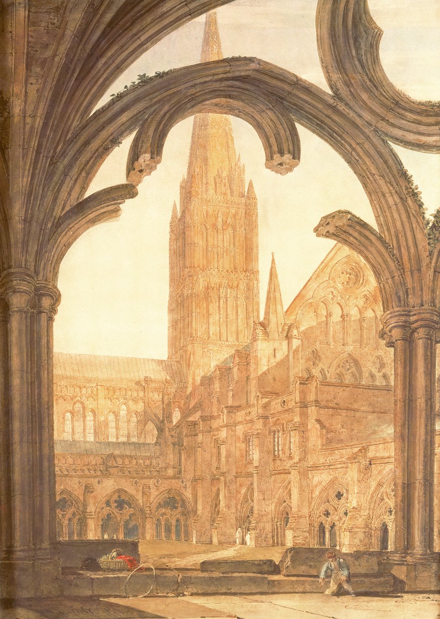 Südansicht der Kathedrale von Salisbury vom Kreuzgang von Joseph Mallord William Turner