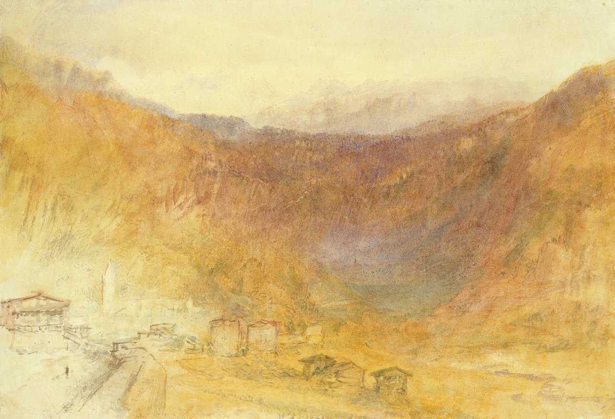 Der Brünigpass von Meiringen, Schweiz von Joseph Mallord William Turner