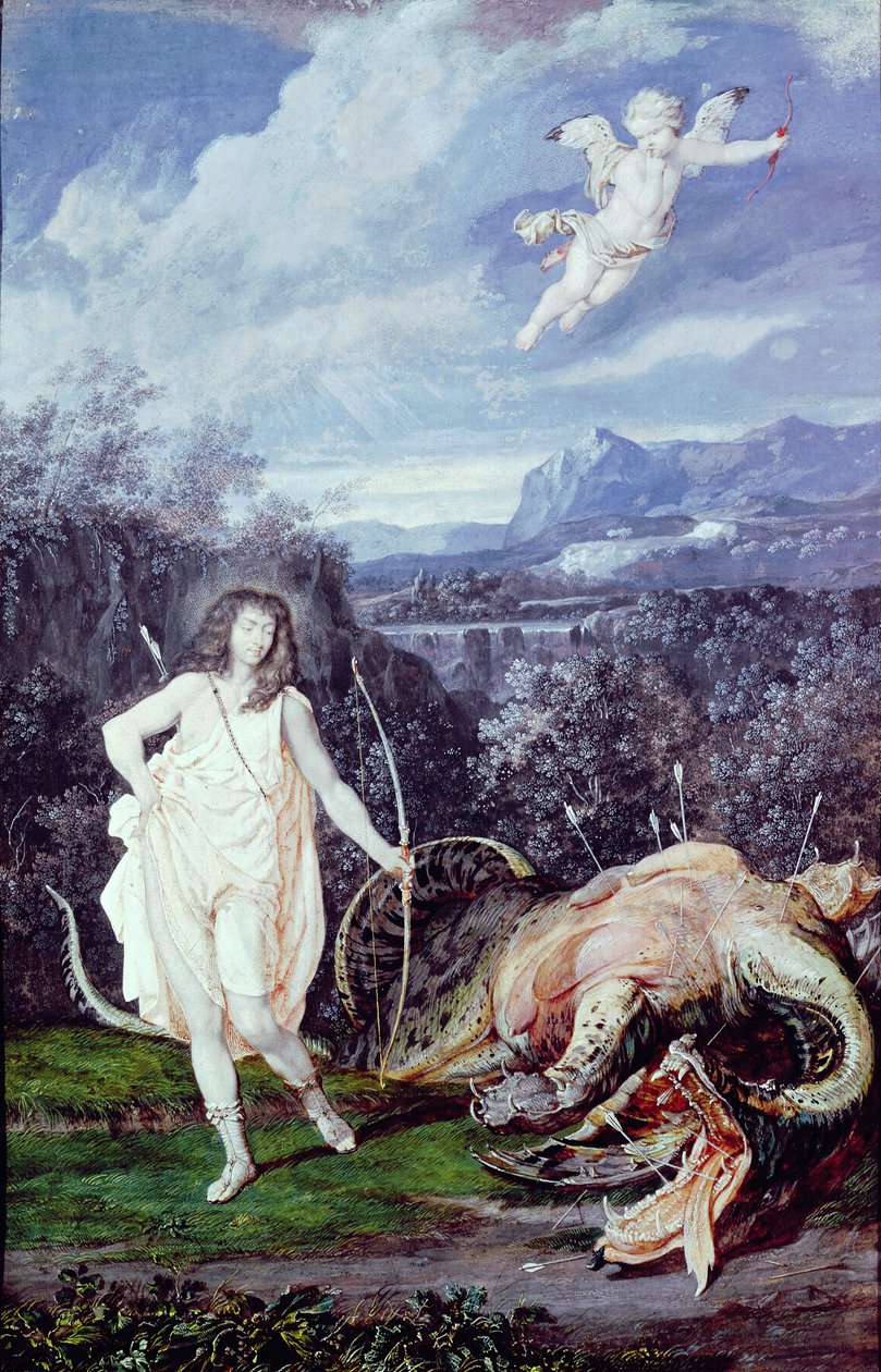 Ludwig XIV. (1638-1715) als Apollo, der Python-Töter von Joseph Werner