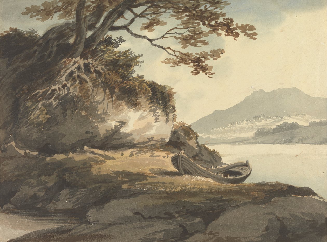 Boot an einem See von Joseph Barber