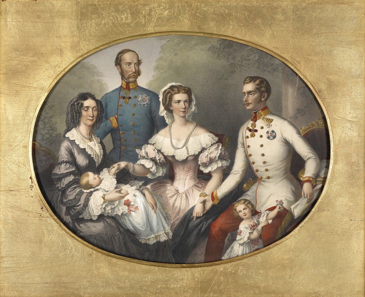 Die Kaiserfamilie von Österreich, 1856 von Joseph Bayer
