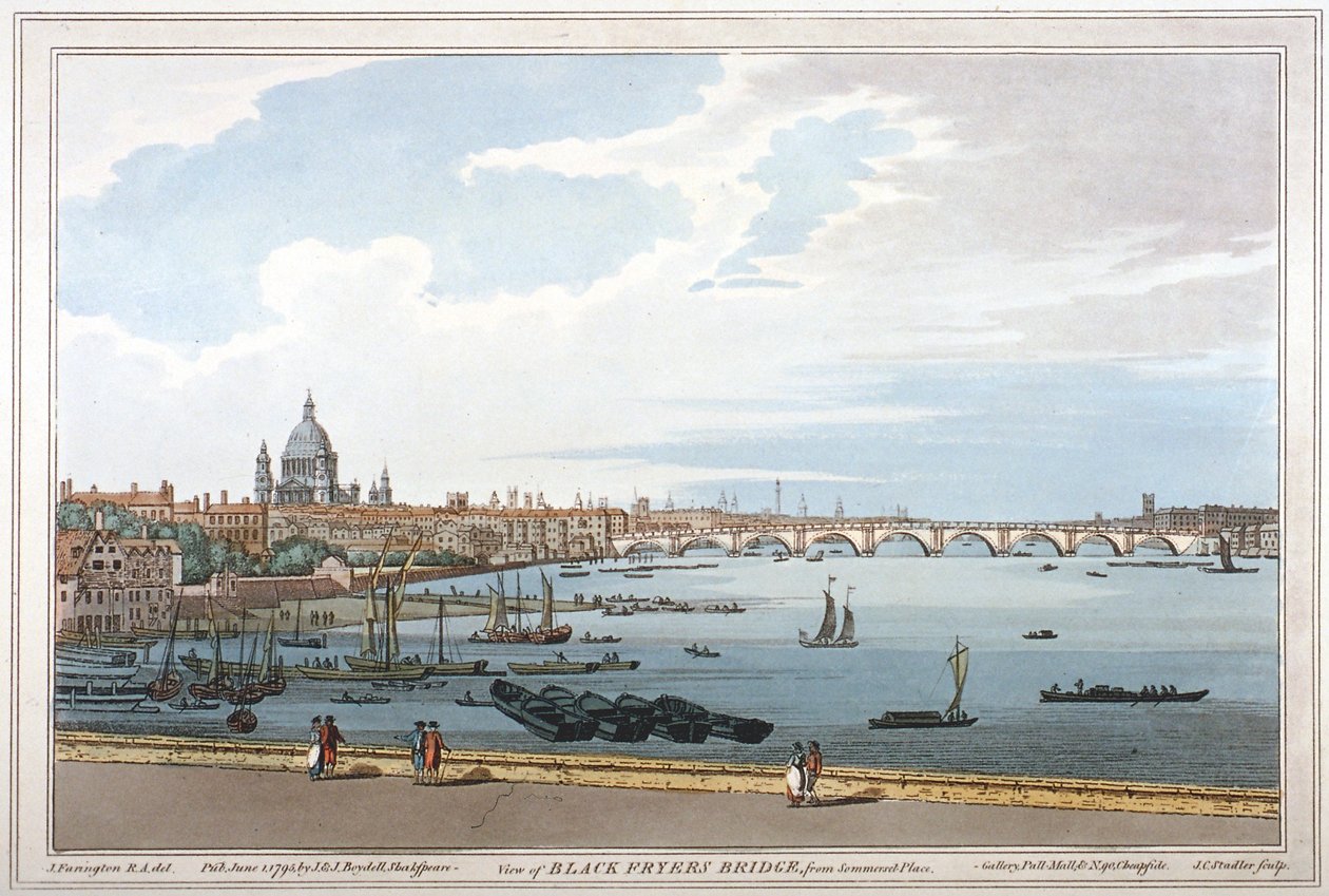 Blackfriars-Brücke, London, 1795 von Joseph Constantine Stadler