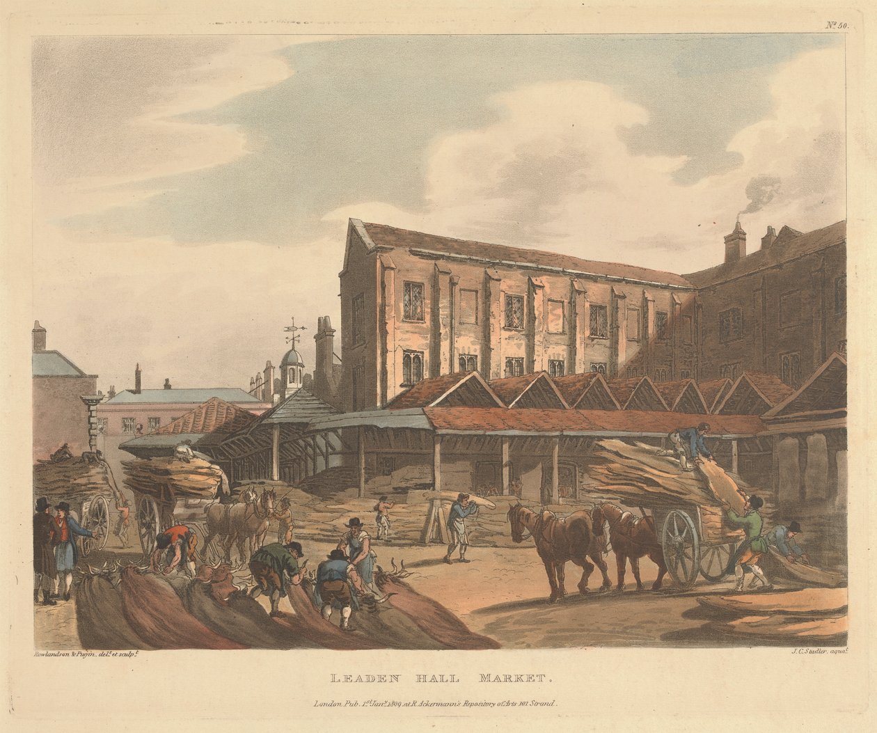 Leaden Hall Market von Joseph Constantine Stadler