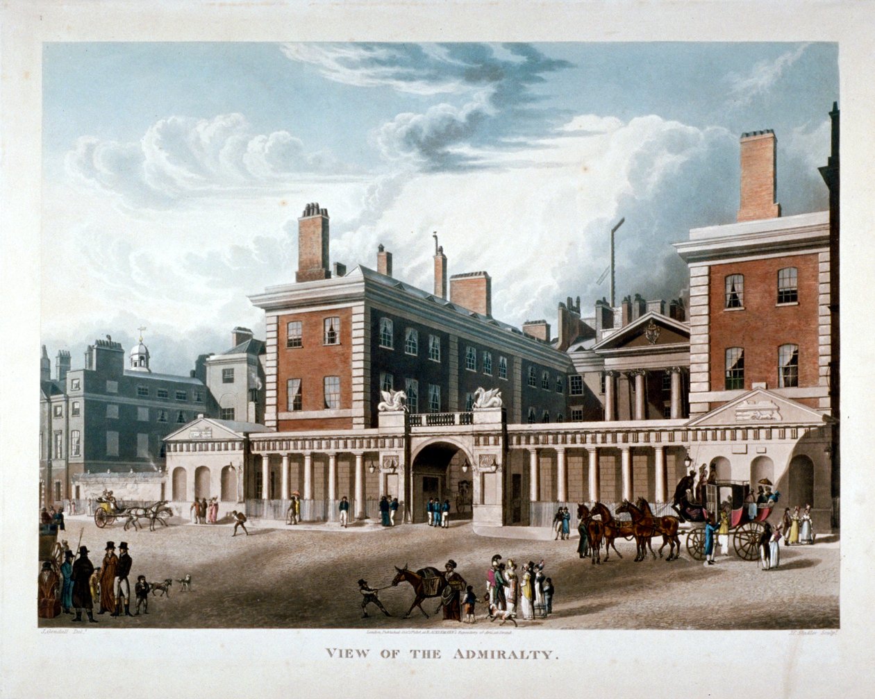 Das Admiralität, Whitehall, Westminster, London, 1818 von Joseph Constantine Stadler
