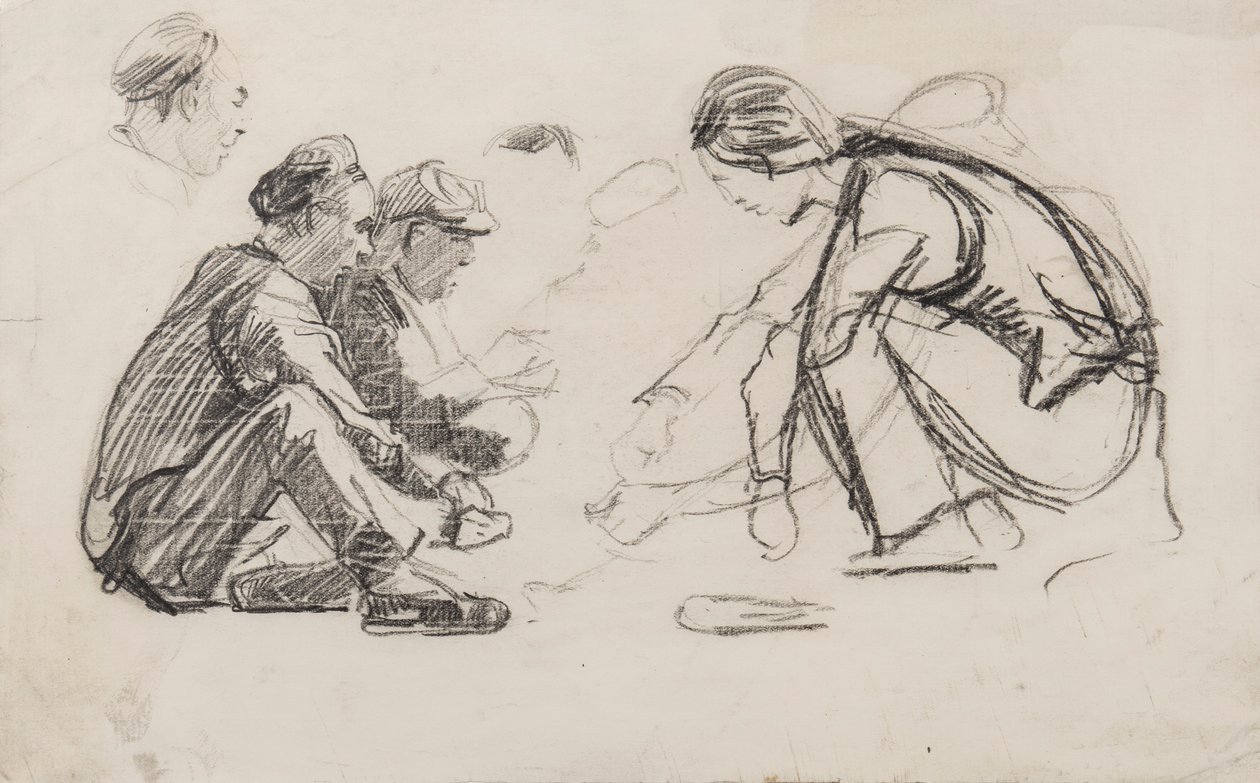 Sitzende Figuren von Joseph Crawhall