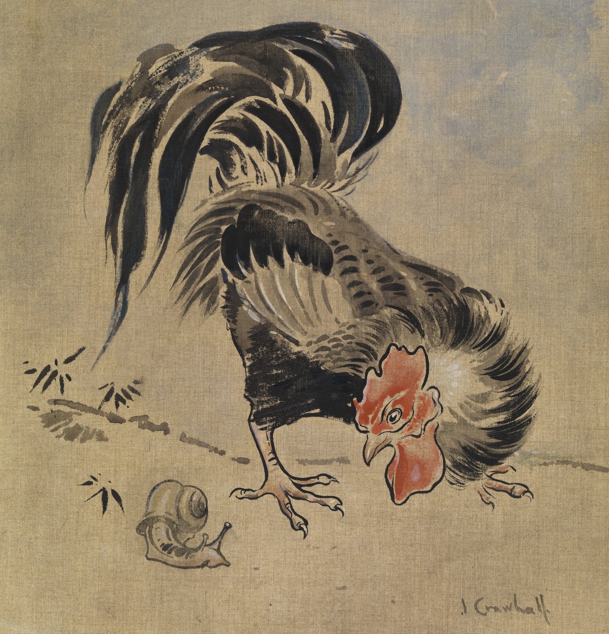 Spanischer Hahn und Schnecke von Joseph Crawhall