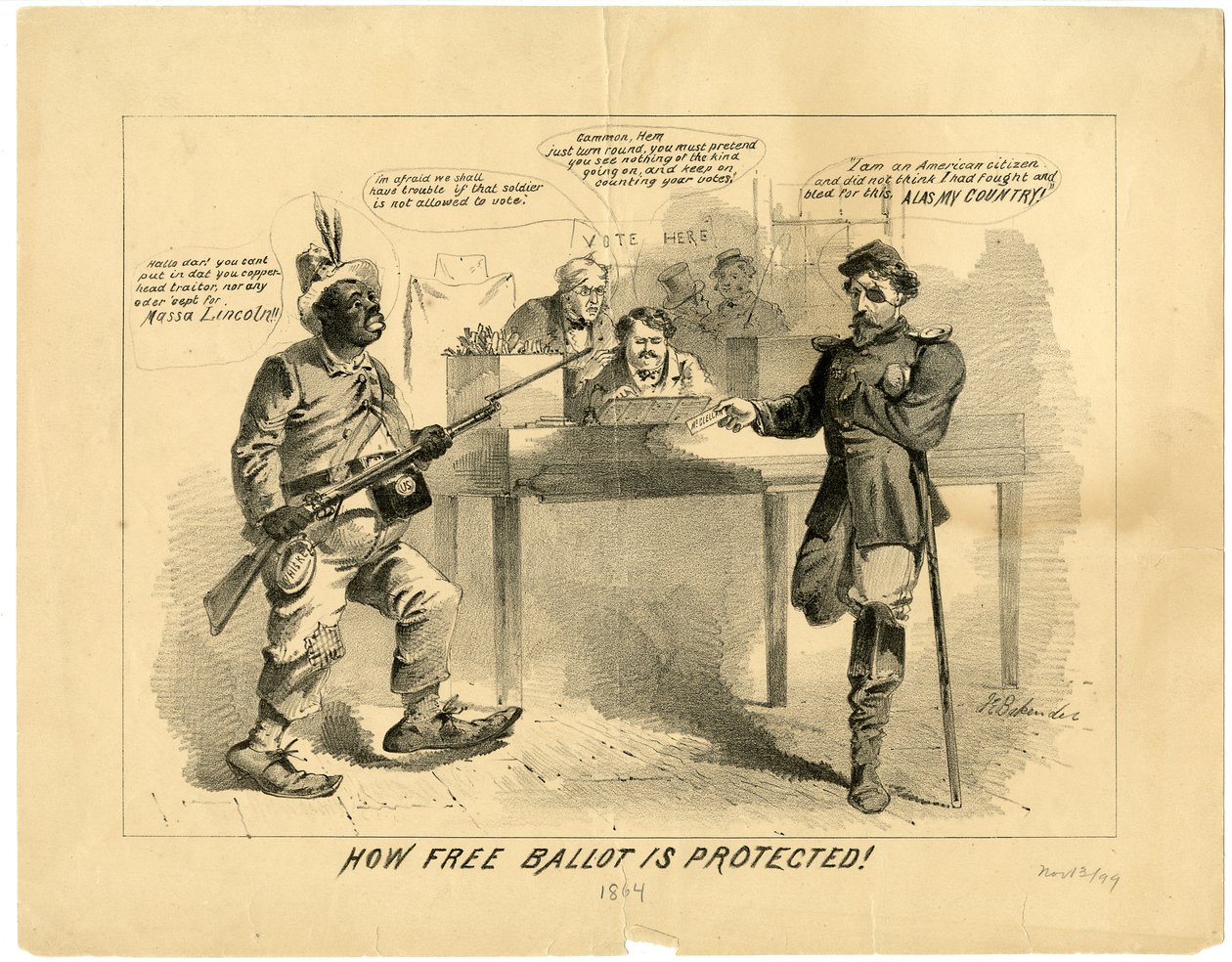 Wie die freie Wahl geschützt wird, 1864 von Joseph E. Baker