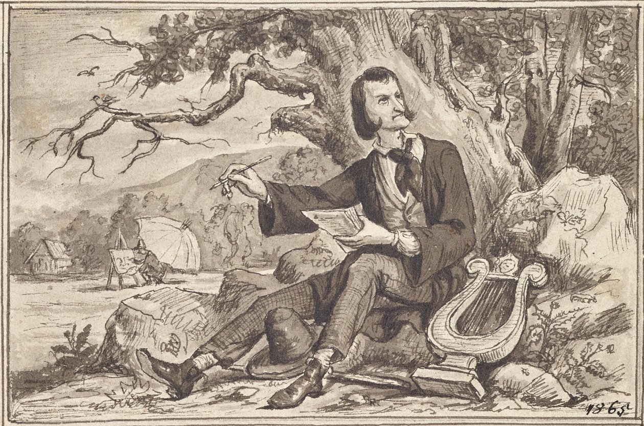 Die Künste: Dichter, Lyra, Maler von Joseph Eugen Hörwarter