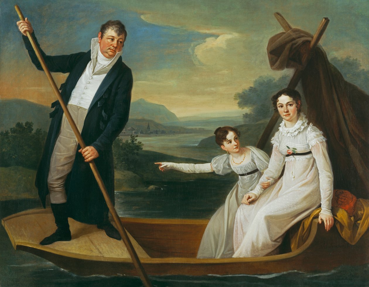 Kahnpartie von Joseph Hauber