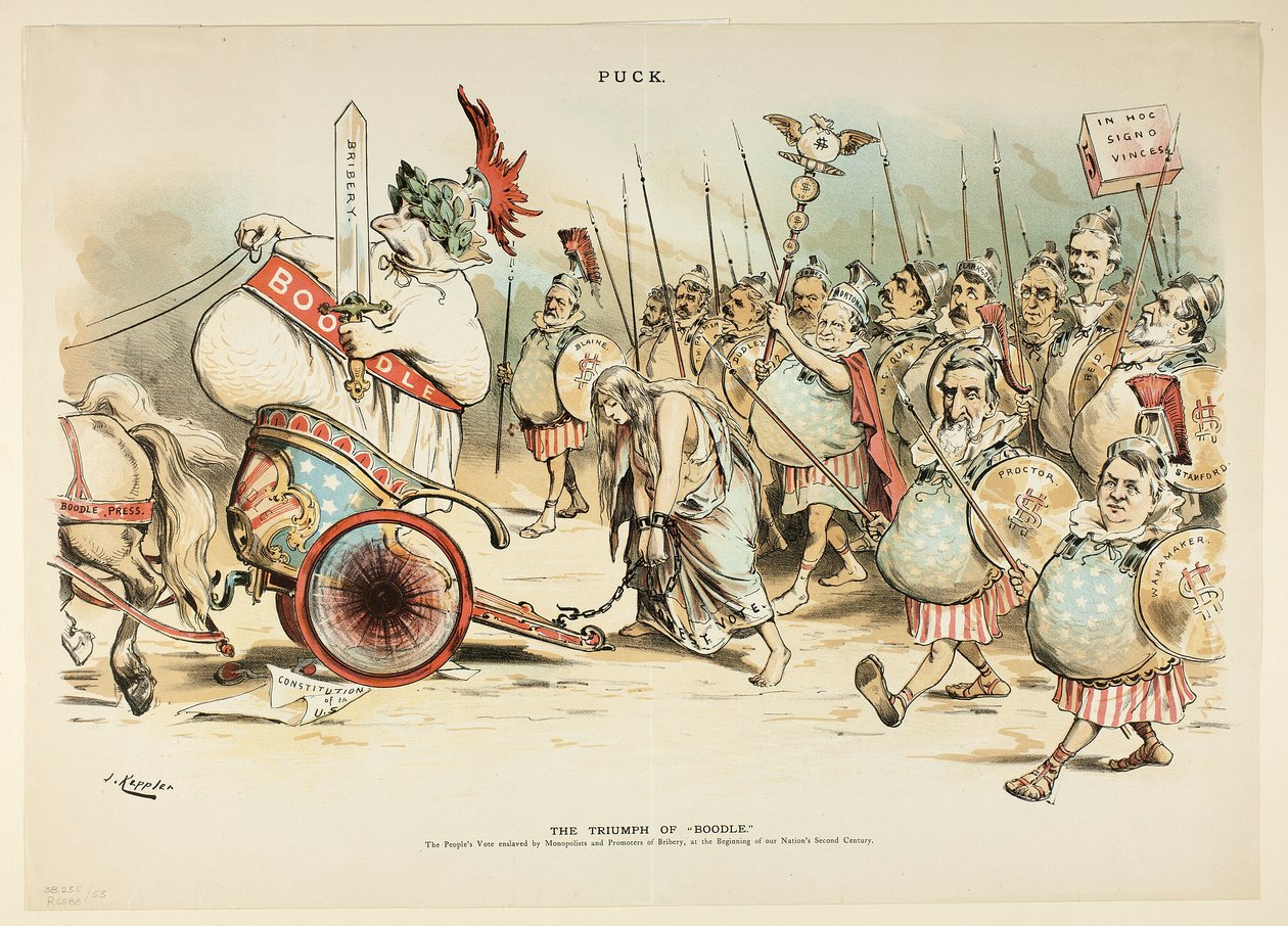 Der Triumph von Boodle, aus Boodle von Joseph Keppler