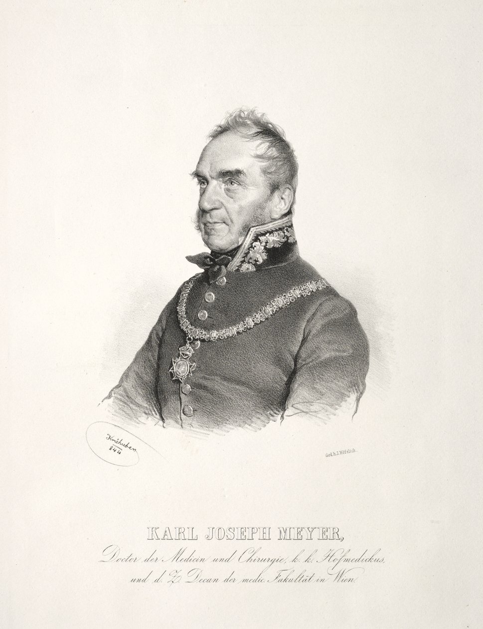 Porträt von Dr. Karl Joseph Meyer von Joseph Kriehuber