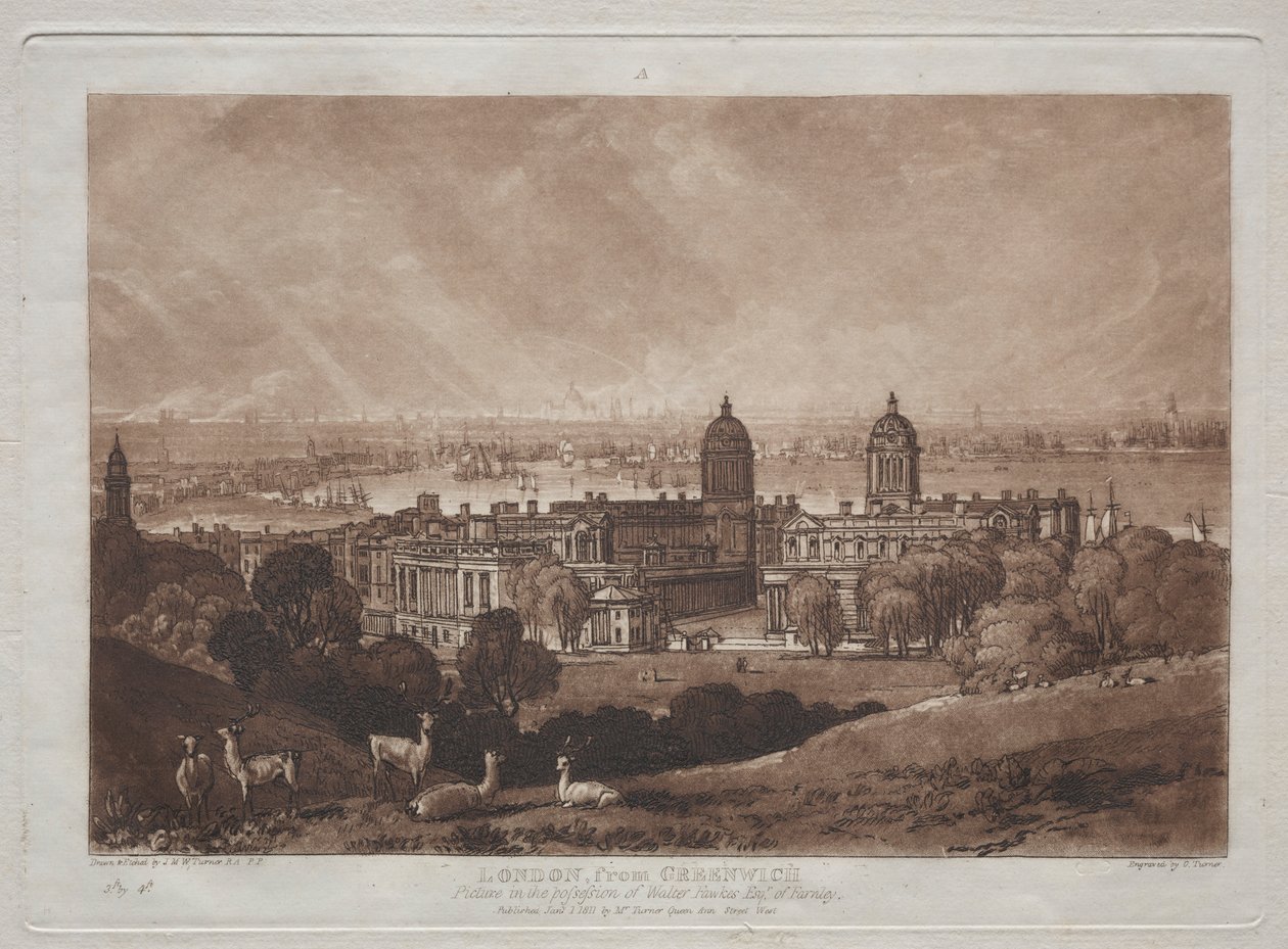 London von Greenwich von Joseph Mallord William Turner