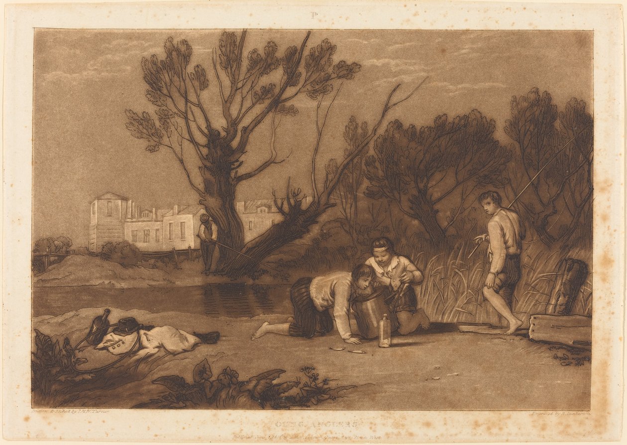 Junge Angler von Joseph Mallord William Turner and Robert Dunkarton